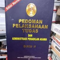 Image of PEDOMAN PELAKSANAAN TUGAS DAN ADMINISTRASI PERADILAN AGAMA